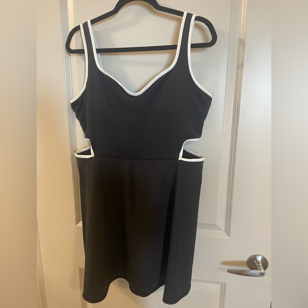 Old Navy Black Mini Dress with White Trim